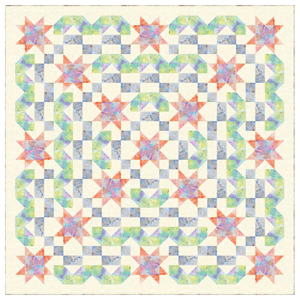 P&B Textiles - Glass Flowers Quilt pattern - FREE download