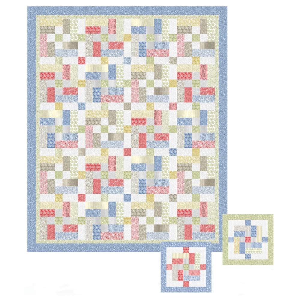 P&B Textiles - Colored Pieces Quilt & Pillows pattern - FREE download
