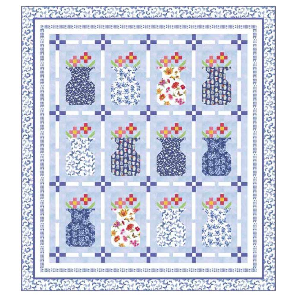 P&B Textiles - Chinoserie Garden Quilt pattern - FREE download