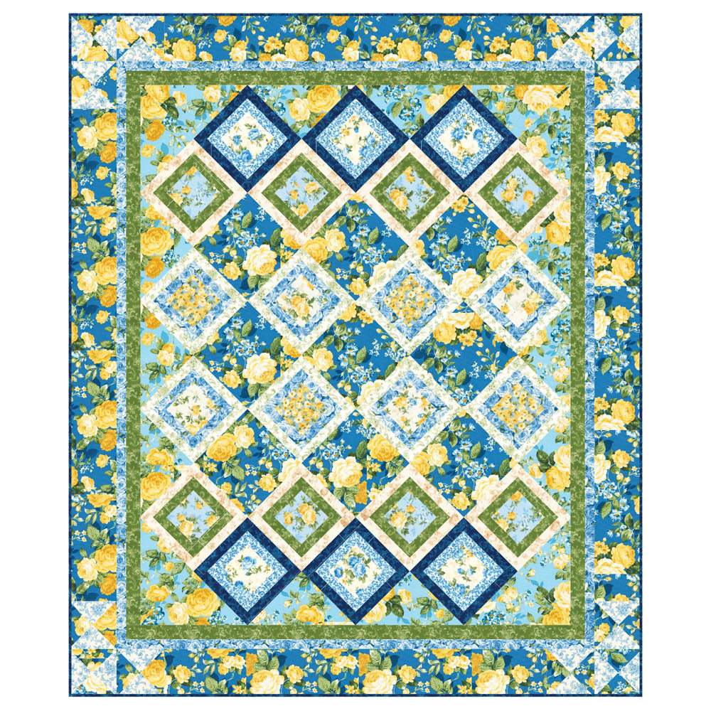 Robert Kaufman - Rose Trellis Quilt pattern - FREE download