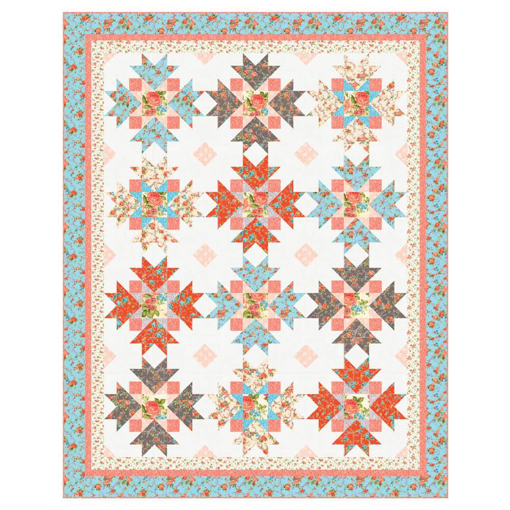 Robert Kaufman - Rose Garden Quilt pattern - FREE download