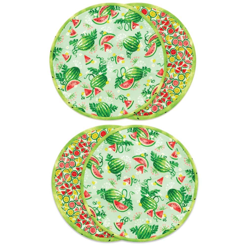 Robert Kaufman - Round Reversible Placemats Pattern - FREE download