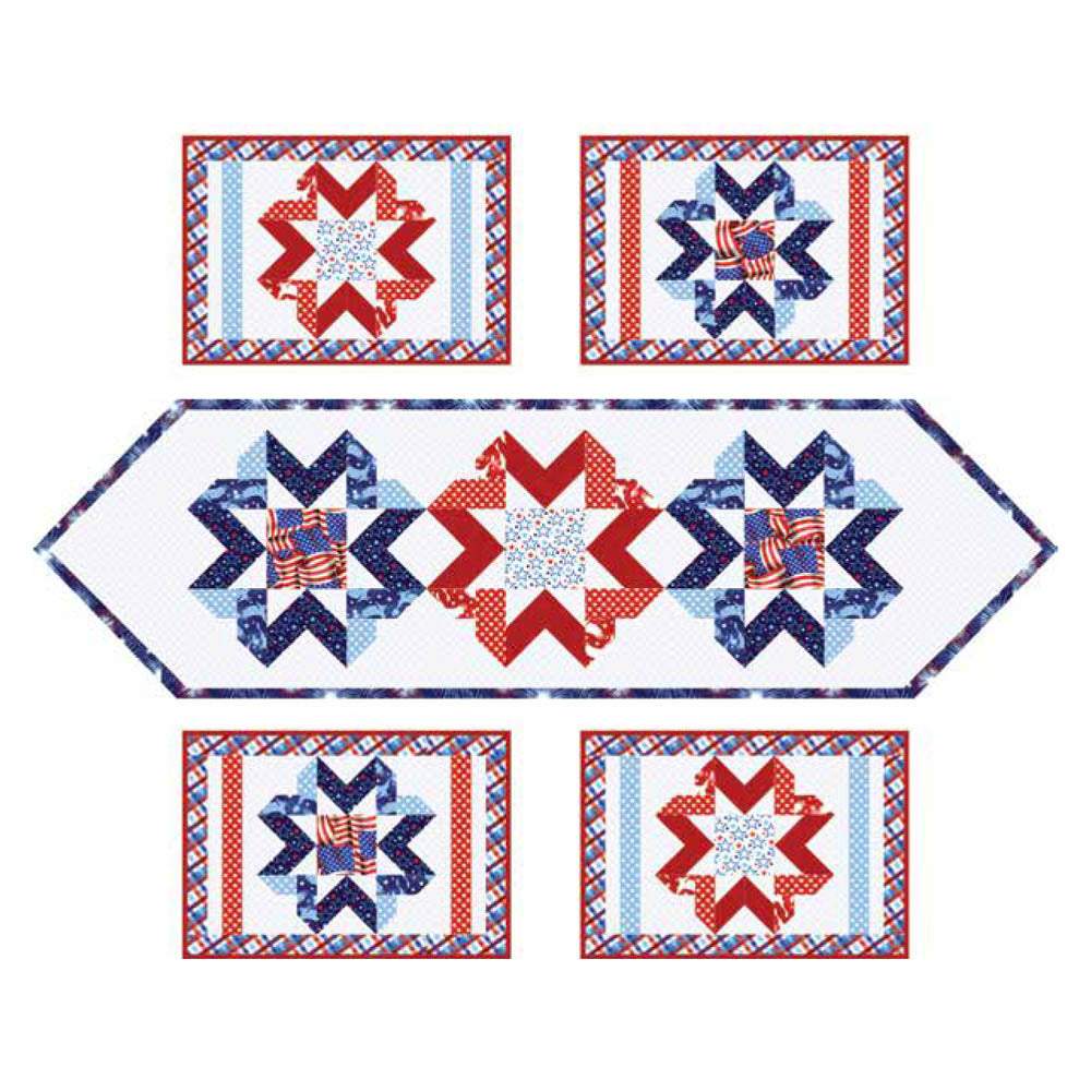 Studio-e - Stars and Stripes Forever Table Set pattern - FREE download