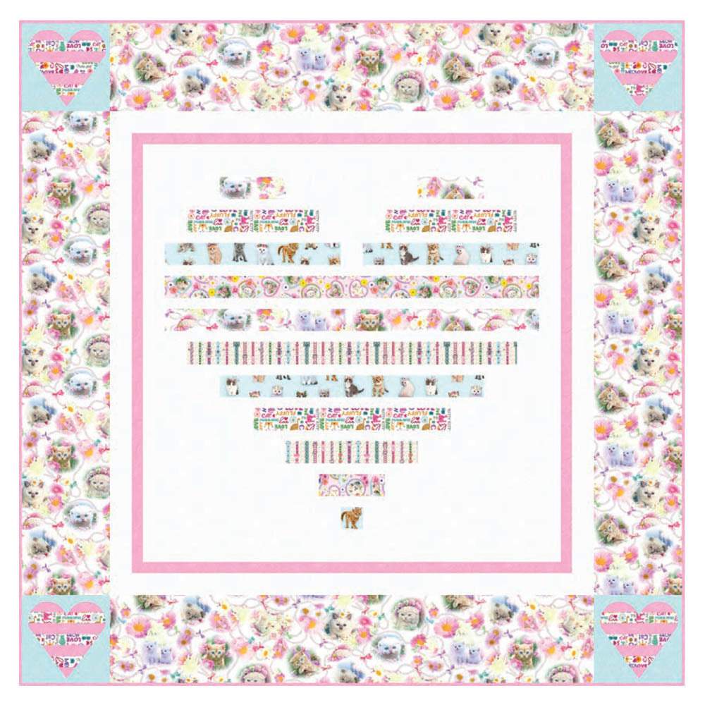 Studio-e - Kitty Glitter Quilt pattern - FREE download