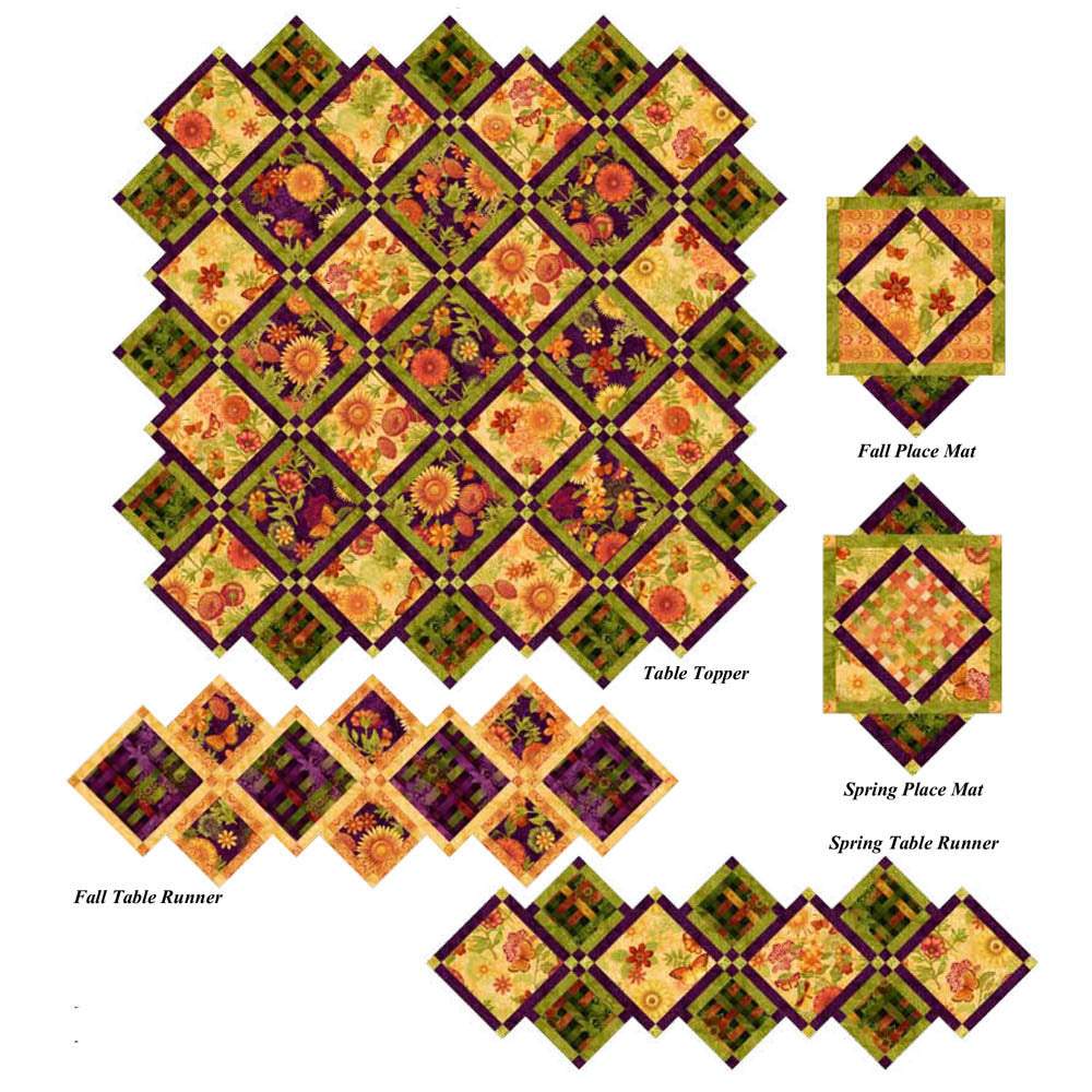 Studio-e - Joyful Blooms Table Set pattern - FREE download