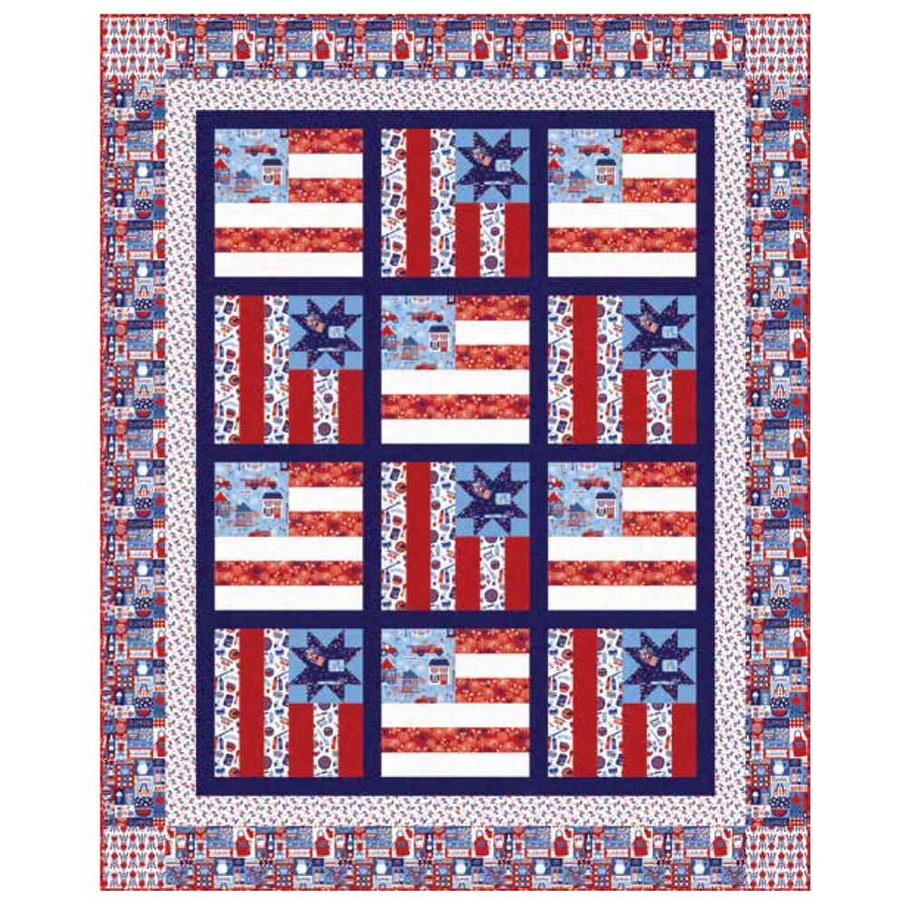 Studio-e - Patriotic Parade Quilt 1 Pattern - FREE download