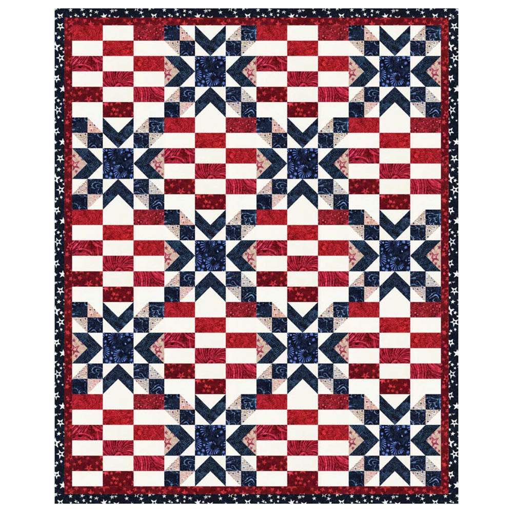 Timeless Treasures - Star Sparklers Quilt pattern - FREE download