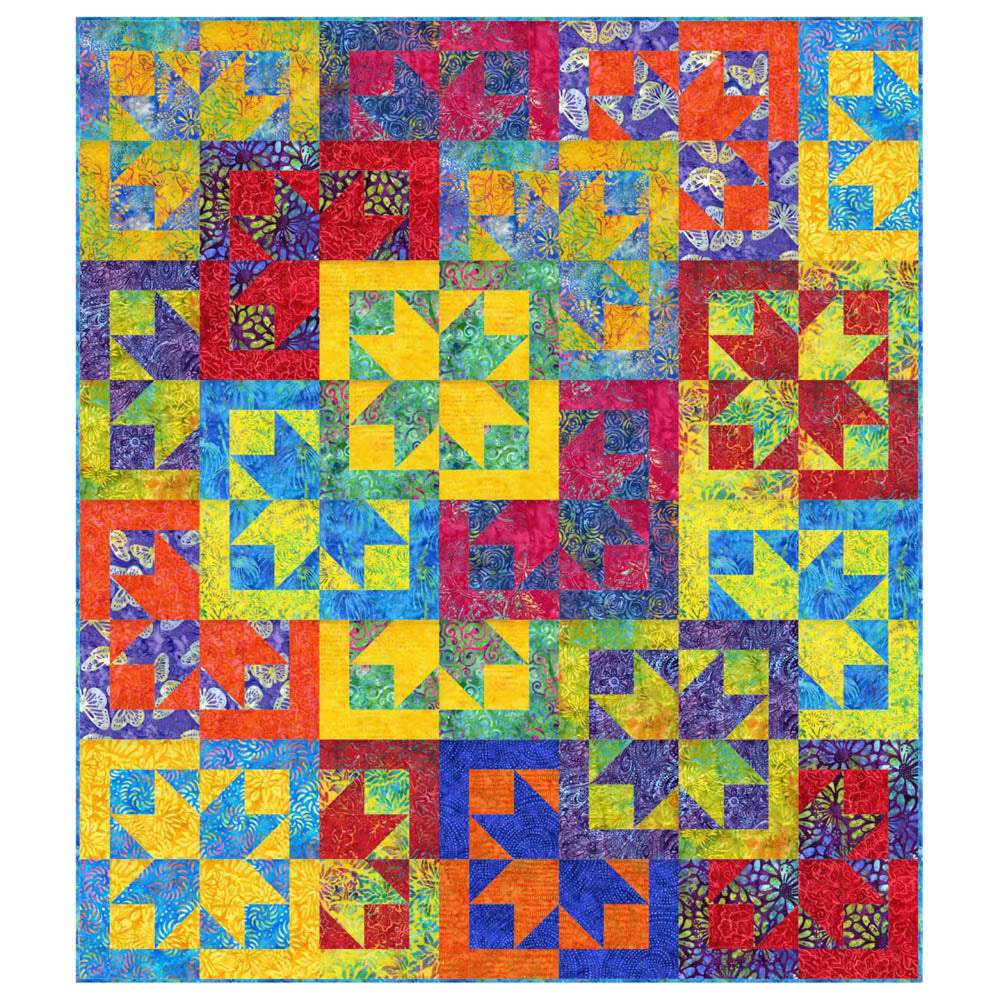 Timeless Treasures - Floating Stars Quilt pattern - FREE download