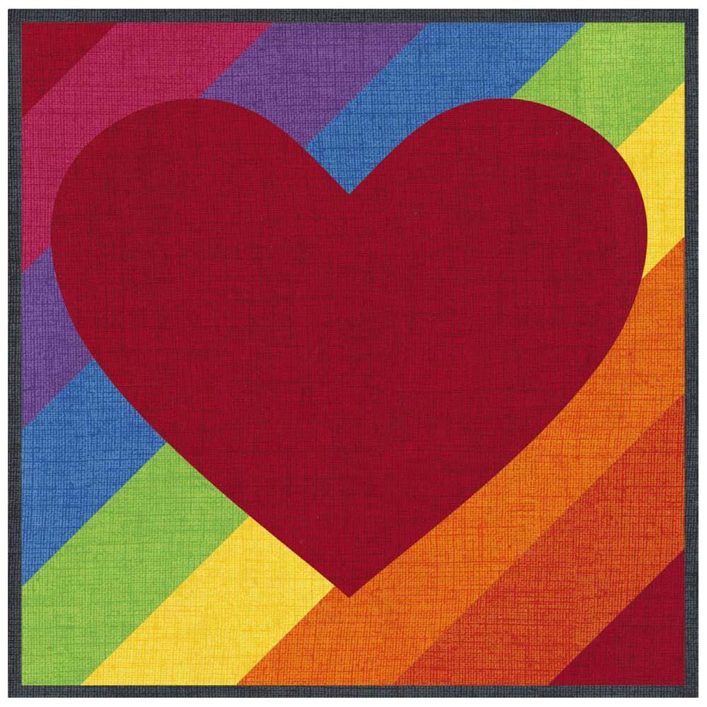 Timeless Treasures - Rainbow Heart Pattern - FREE download