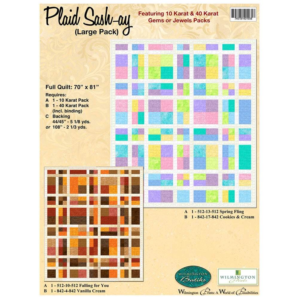 Wilmington Prints - Plaid Sashay Quilt pattern - FREE download