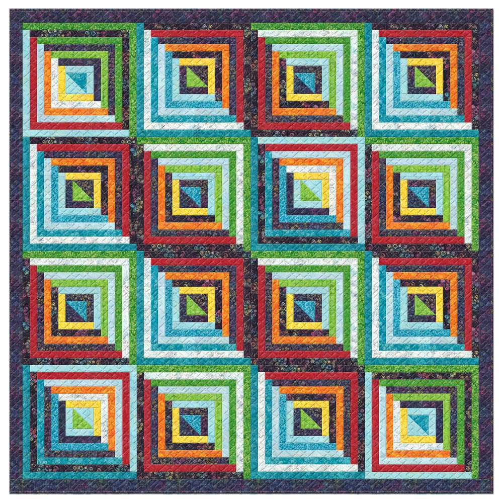 Wilmington Prints - Log-arithm Quilt pattern - FREE download