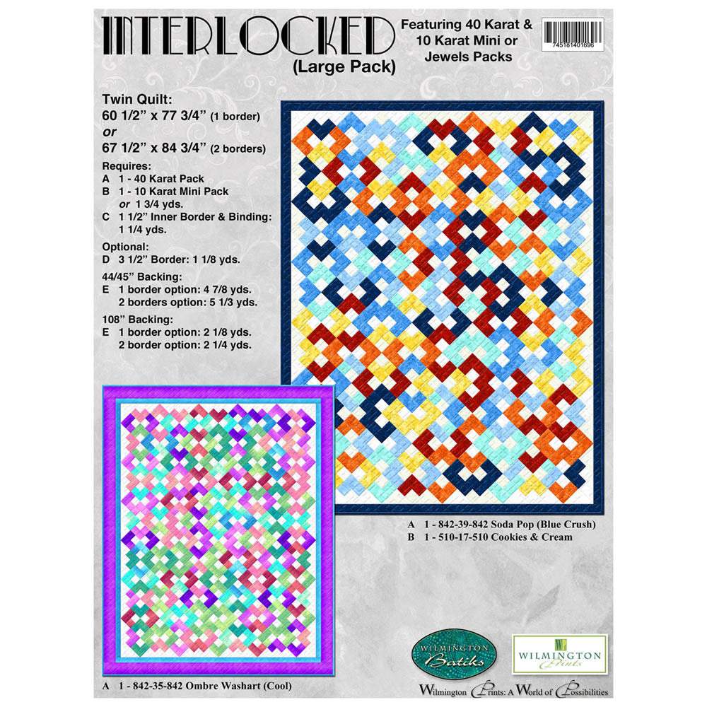 Wilmington Prints - Interlocked Quilt pattern - FREE download