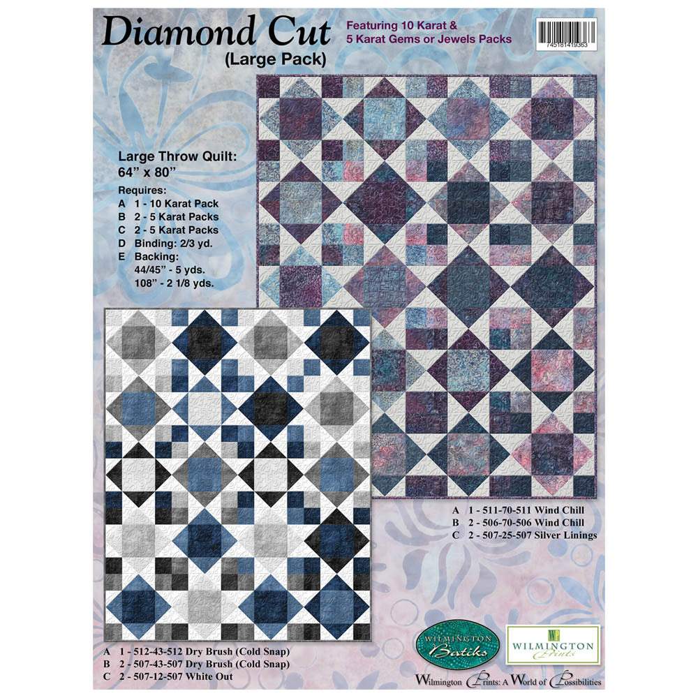 Wilmington Prints - Diamond Cut Quilt pattern - FREE download
