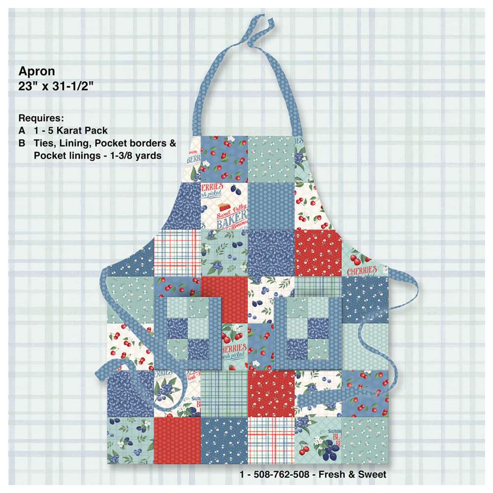 Wilmington Prints - Bakers Square Apron Pattern - FREE download