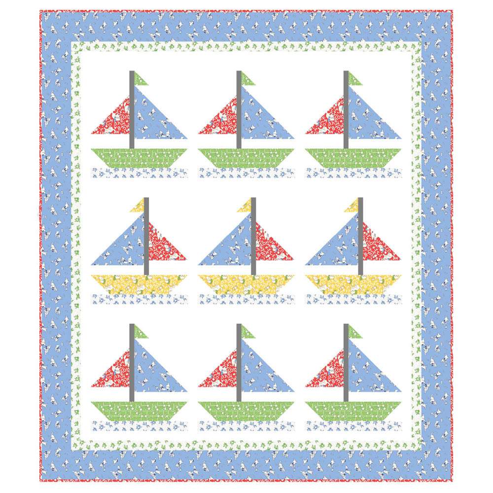 Windham - Sail Boats Quilt pattern - FREE download