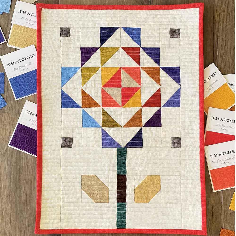 Robin Pickens - Radiance Bloom - Mini Quilt Pattern - FREE DOWNLOAD