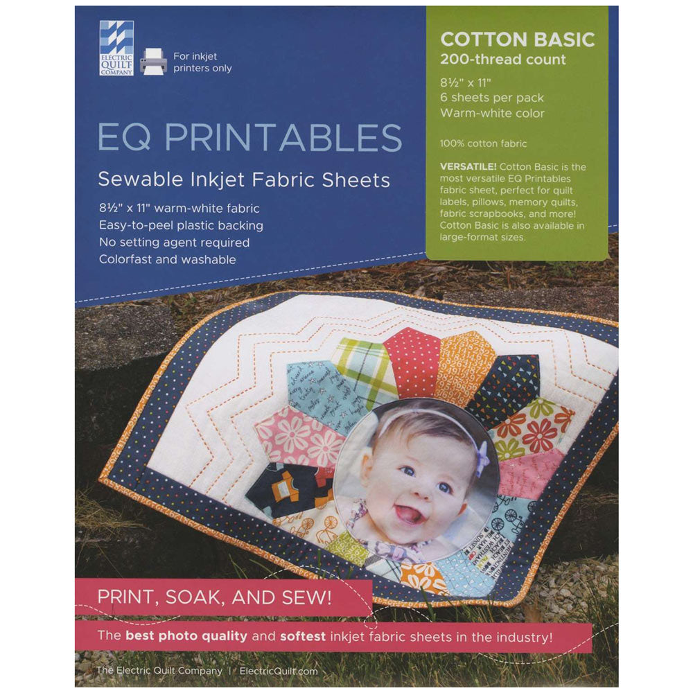 EQ Printables Inkjet Fabric Sheets Keepsake Quilting