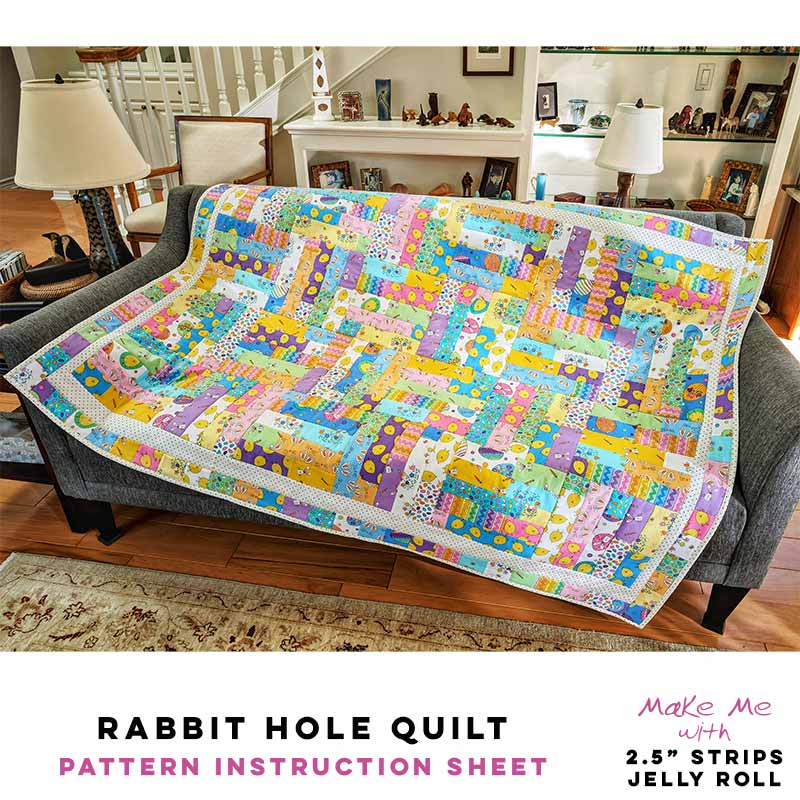 Quilt Pattern Rabbit Hare Rabbit Hole Quilt - 2.5