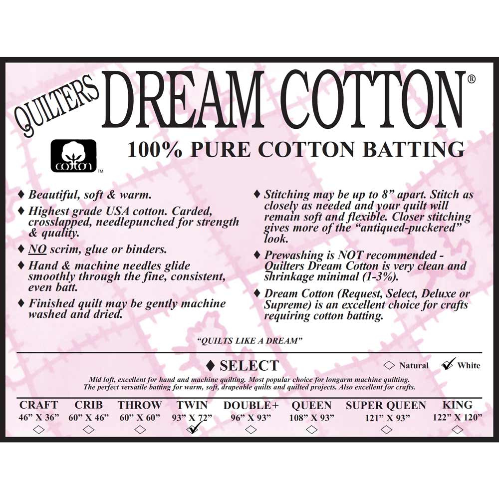 Fairfield Premium Organic Cotton Batting Twin