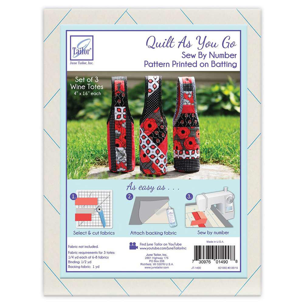 Quilt As You Go Wine Totes Pattern By June Tailor – Keepsake Quilting