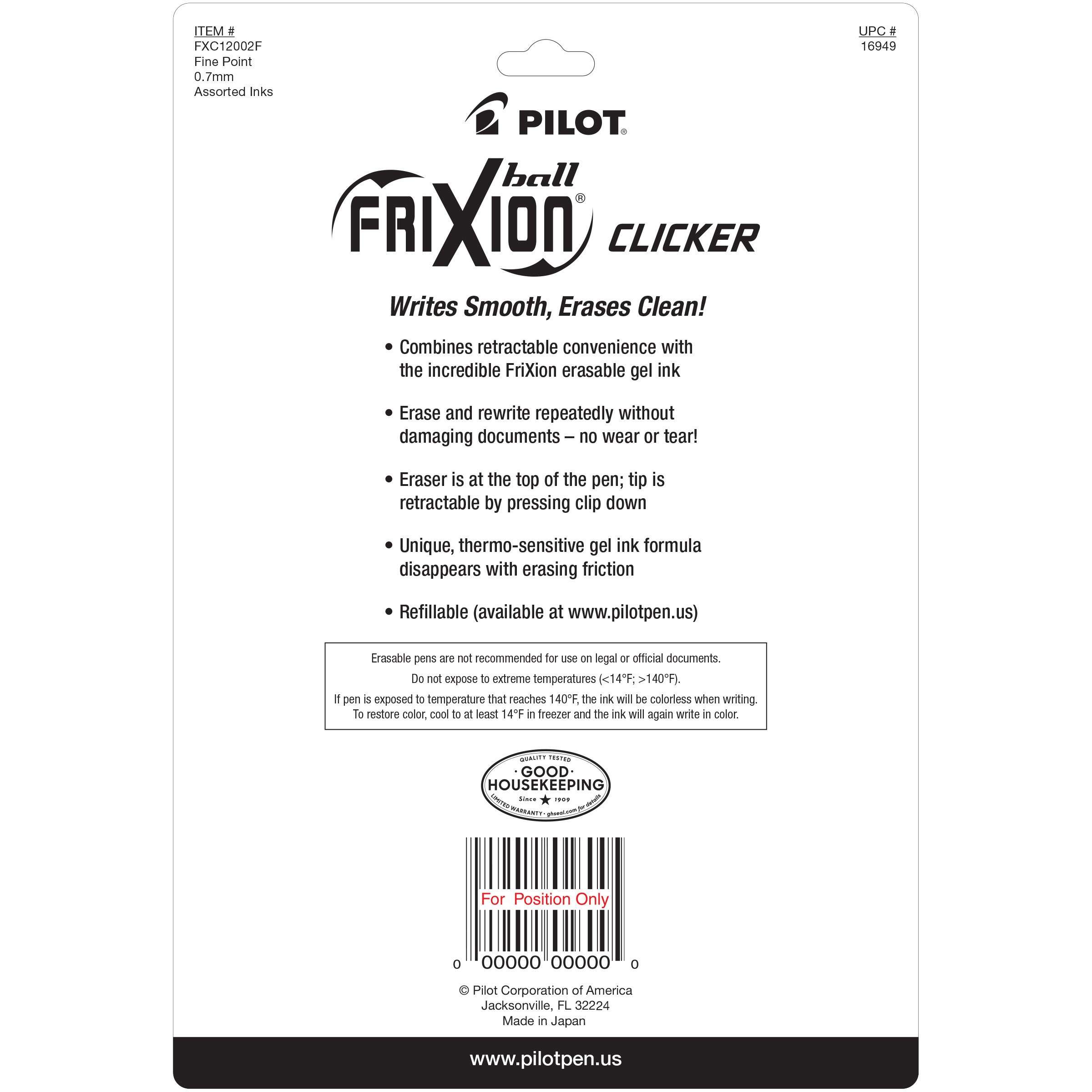 Frixion Clicker 12pk Assortment - 072838169495