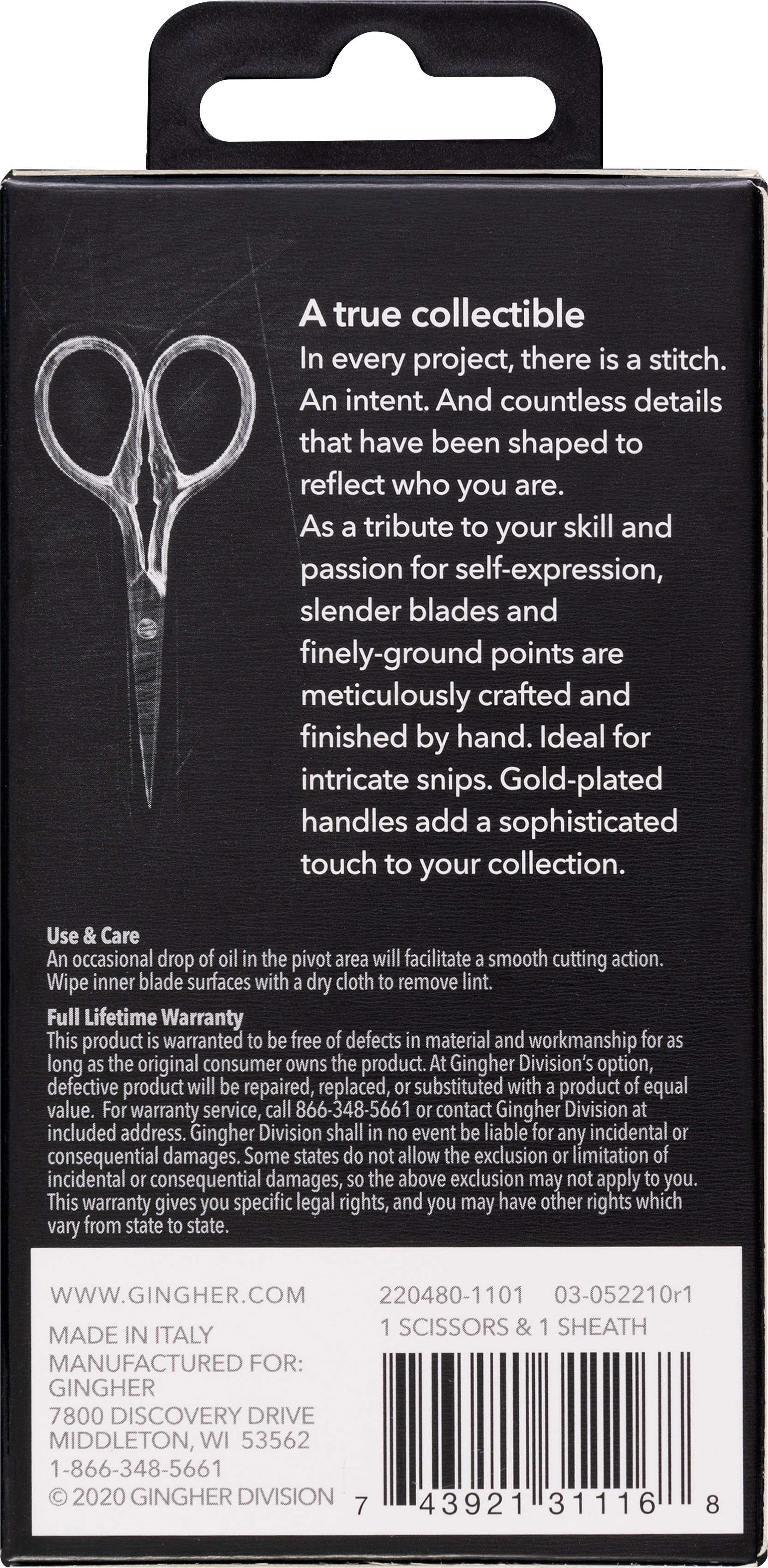 Lion Scissors Gingher 3 1/2in Goldhandle Lions Tail Embroidery Scissors – Keepsake ...