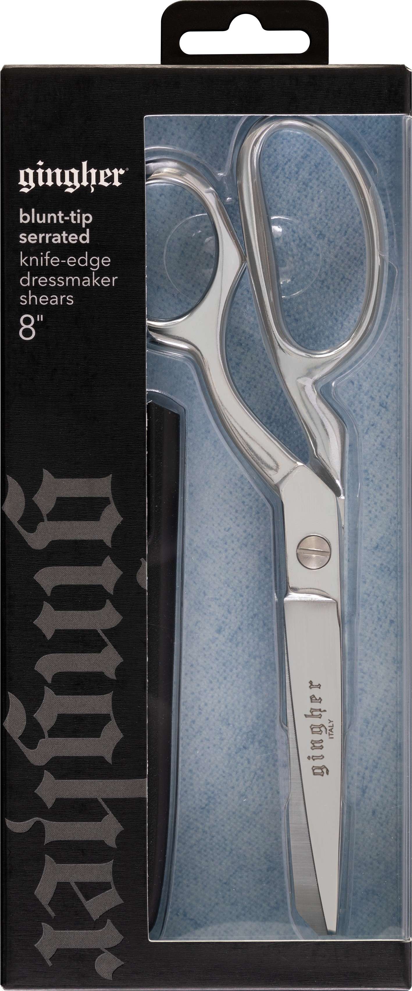 Gingher 8in Serrated/Knife Edge Dressmaker's Shears BLUNT Tip