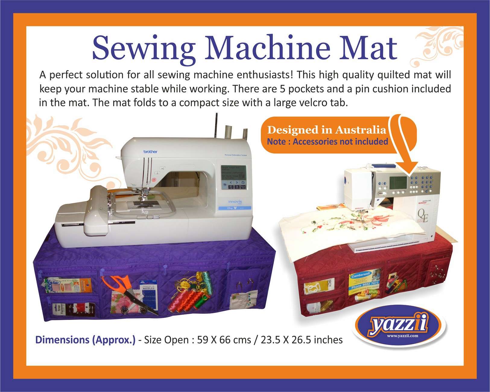 Yazzii Sewing Machine Aqua Mat