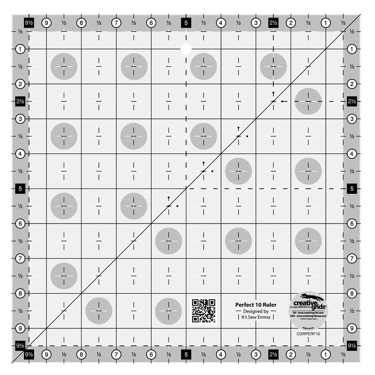 Creative Grids Perfect 10 Ruler By It's Sew Emma – Keepsake Quilting