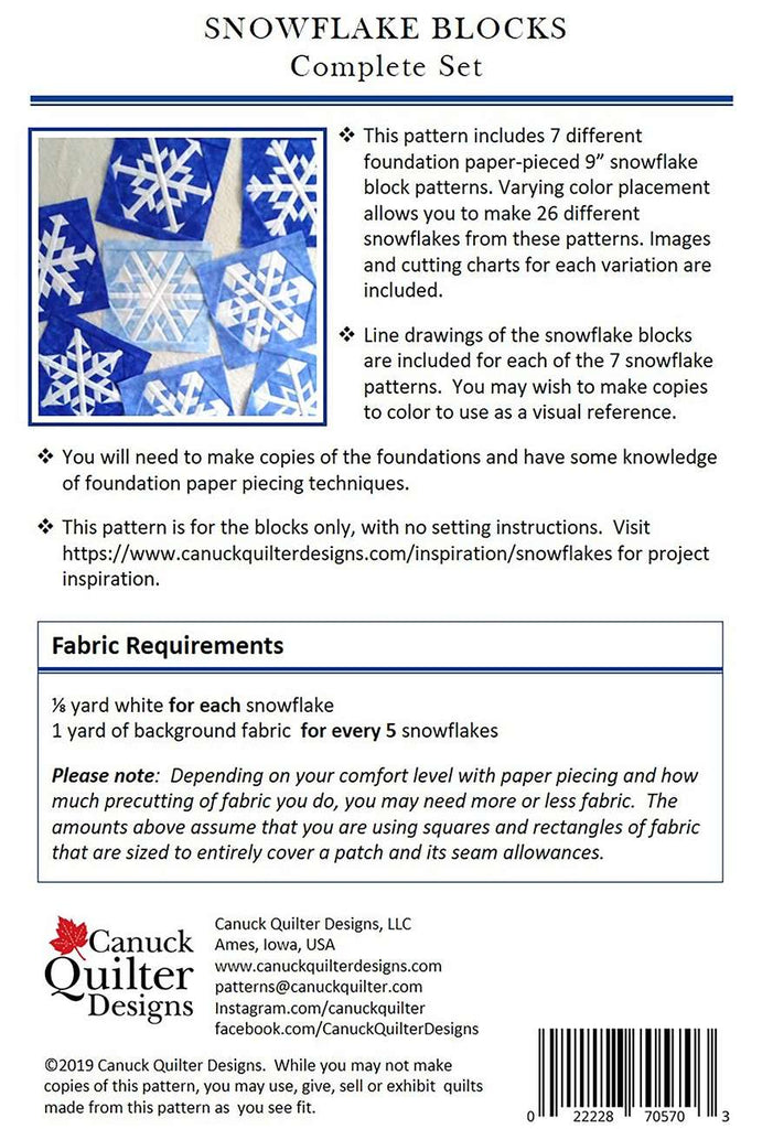 Complete Snowflake Snowflake Blocks Complete Set – Keepsake Quilting