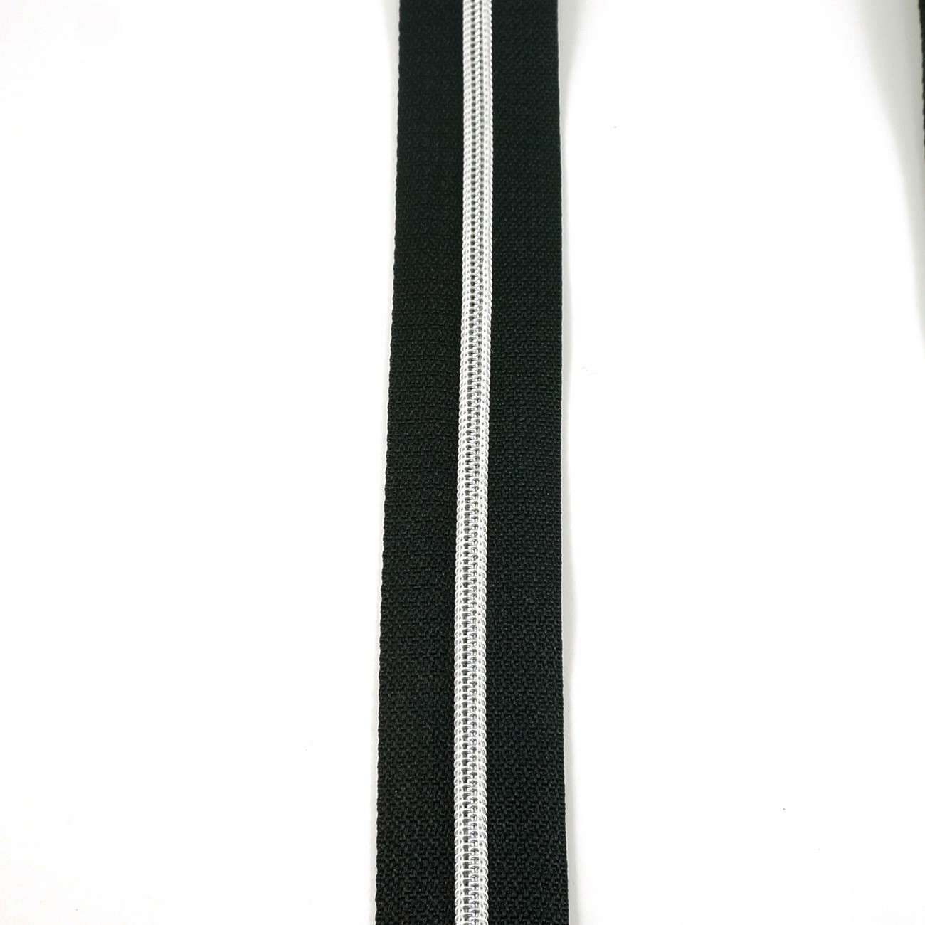 3 Emmaline ZippersbytheYard 10yds Black Silver Teeth Keepsake