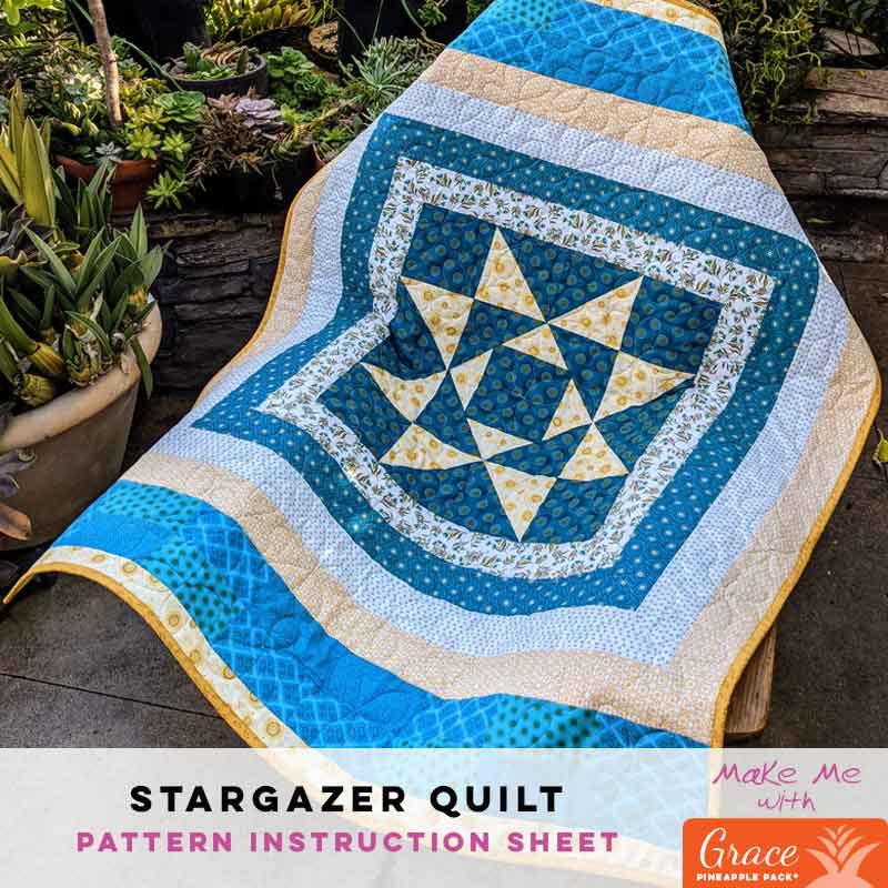 Stargazer Pattern Stargazer Quilt - Grace Pineapple Pack Pattern – Keepsake Quilting