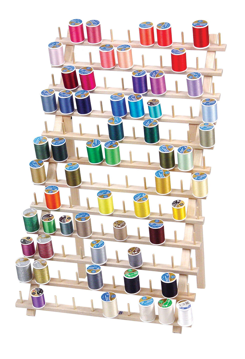 Mega-Rak II Wooden Thread 120 Spool Rack with Legs β Keepsake Quilting