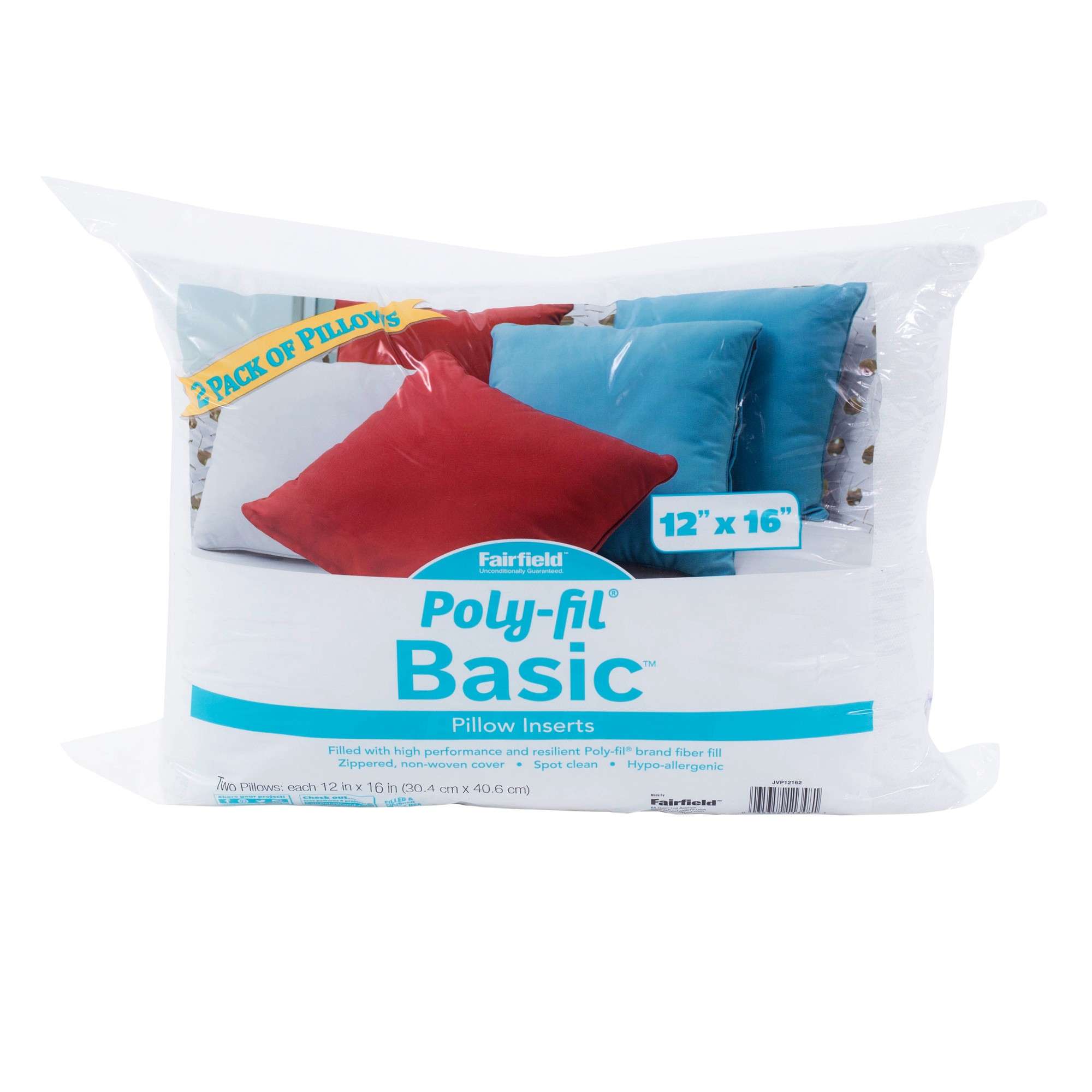 Poly-Fil Basic Pillow Insert 12in x 16in 2pk – Keepsake Quilting