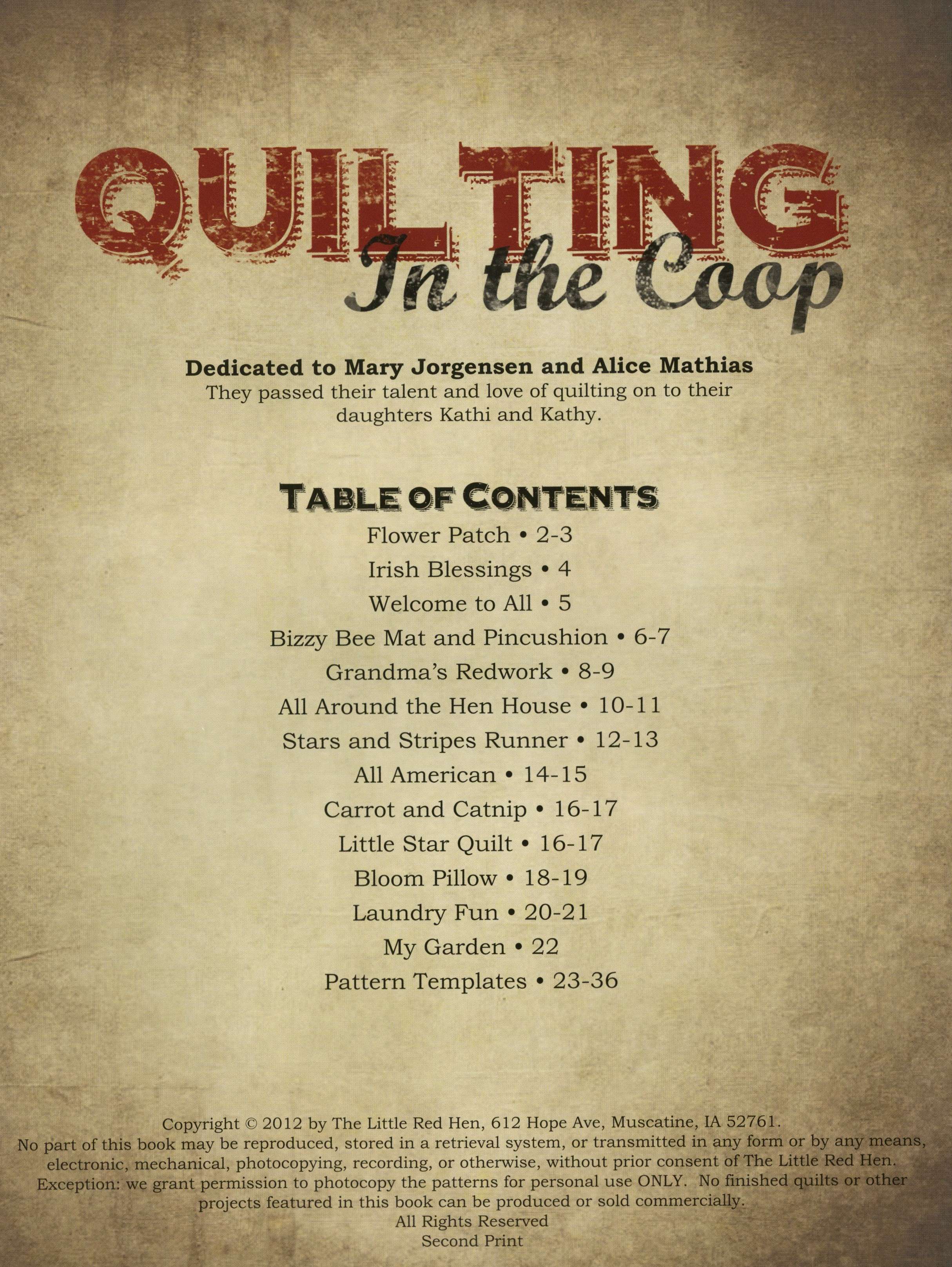 Quilting in the Coop Keepsake Quilting