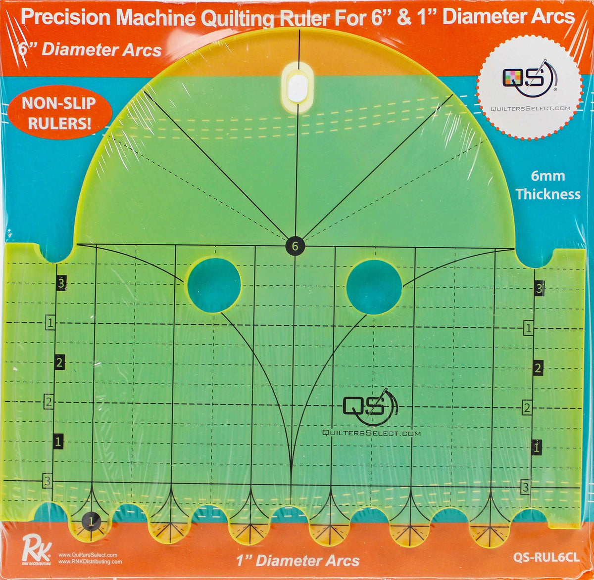 Machine Quilting Ruler 6in & 1in – Keepsake Quilting