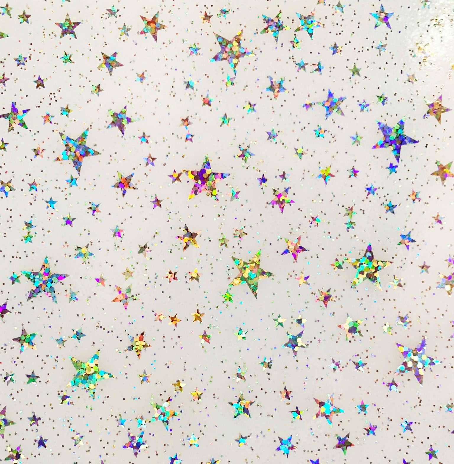Sew HungryHippie Vinyl Glitter Stars Clear