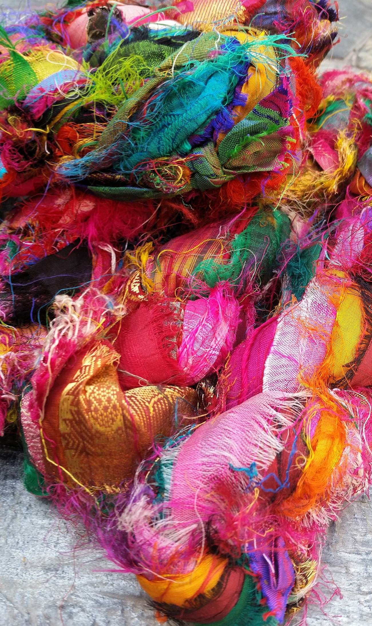 Artistic Artifacts Eyelash Silk Sari Ribbon Quilting Pattern